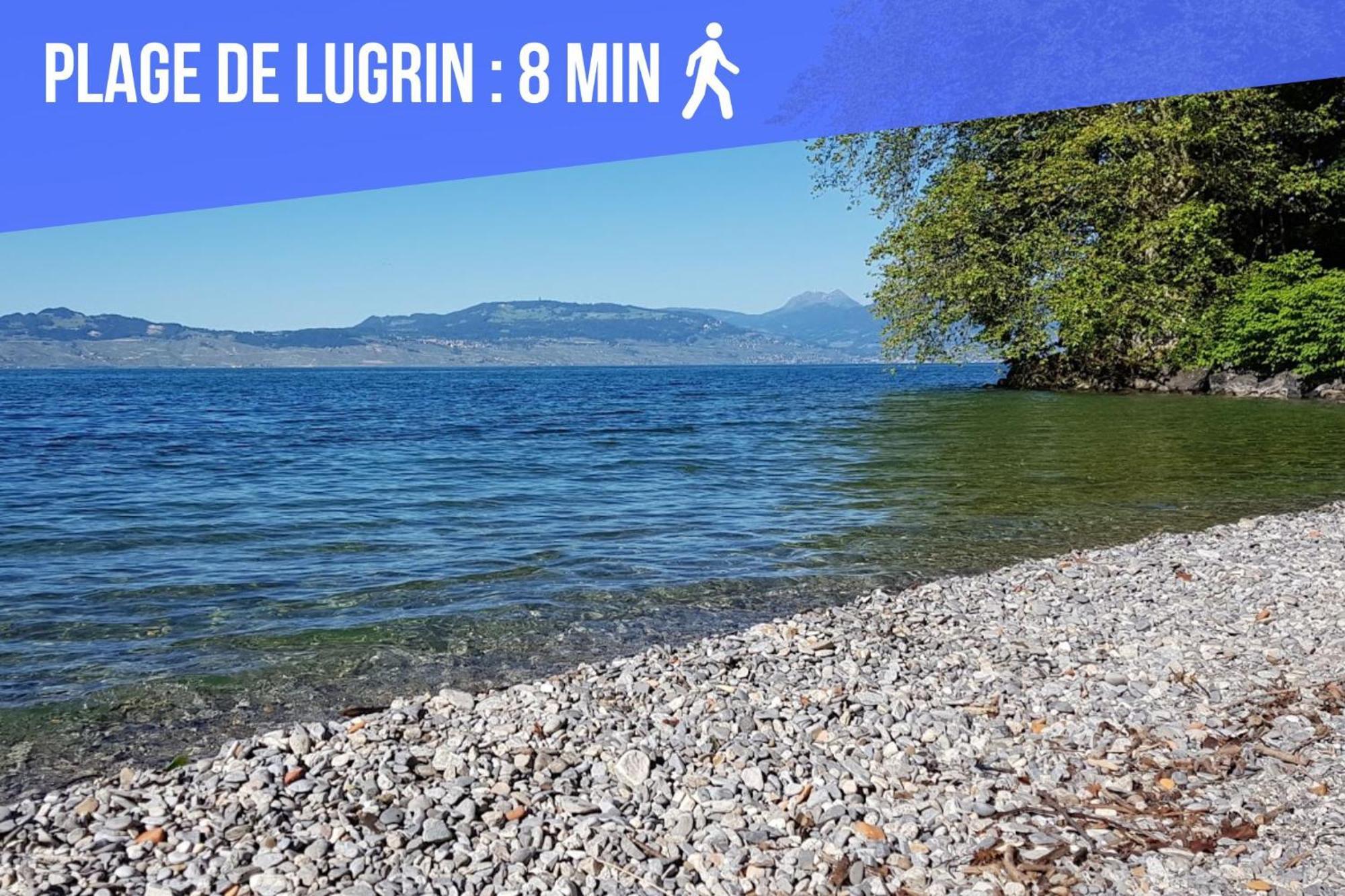Appartement Lumineux Avec Grande Terrasse Et Vue Lac, Parking Prive Lugrin